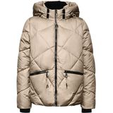 Street One Dames Kort gewatteerd jack in Beige, in size: 36