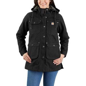 Carhartt Damen Jacke Loose Fit Weathered Duck Coat Black-XL