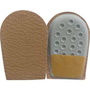 Hielkussen - Hakverhoger Soft - 1/2cm - Leer - Schuimrubber - Schokdempend - Maat 44/46