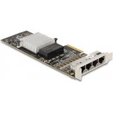 DeLOCK - 88606 - Netwerkkaart - Intern - 4 x Gigabit LAN RJ45, PCI Express x4, Intel i350, 1000 Mbit/s