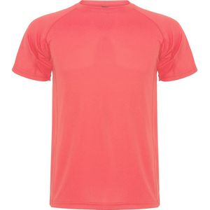 3 Pack Fluor Koraal kinder unisex sportshirt korte mouwen MonteCarlo merk Roly 12 jaar 146-152