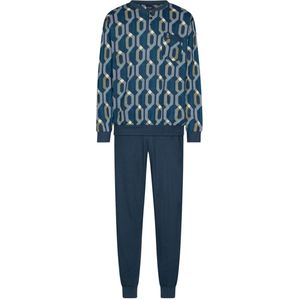 Robson - Pyjama - Blauw - Katoen - Knoopsluiting