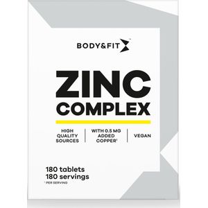 Body & Fit Zinc Complex - Zink Supplement - Sportsupplement - 180 Tabletten