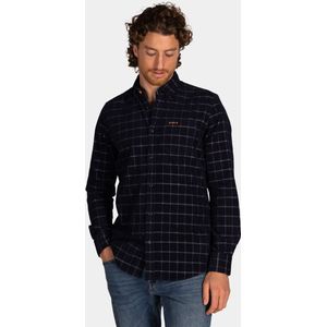 NZA - Blauw katoenen stretch overhemd