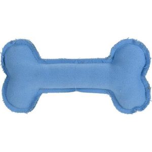 Dogs Collection Piepspeelgoed Hondenbot Polyester 18 Cm Blauw