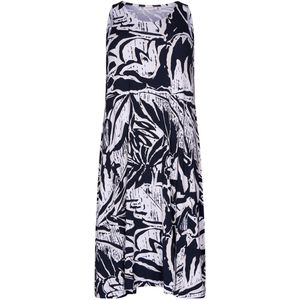 Pastunette Jurk Sea Flower - Viscose - Blauw/Wit - Mouwloos - Maat 36