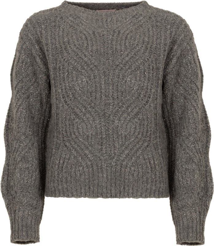 Freebird - Trui Kathleen - Grijs - Kabelstructuur