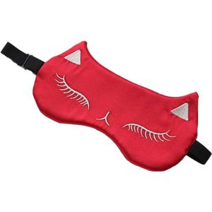 Satijnen slaapmasker kat - Rood