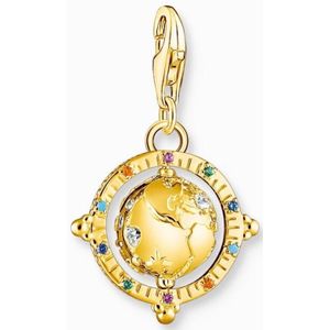 Thomas Sabo - Charm-Anhänger - Wereldbol - 925 Sterlingsilber - 750 Geelgoud