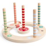 BS Toys Ringwerpen Werpspel - Buitenspeelgoed vanaf 4 jaar - Ring Gooien Speelgoed - Werpspel Kinderen - 5 ringen - Werpspel hout - Buiten speelgoed - Buitenspel - Buiten Spellen - Tuin Speelgoed - Houten speelgoed - Cadeau Kind