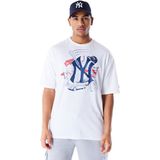 New Era Mlb Food Graphic New York Yankees T-shirt Met Korte Mouwen Wit L Man