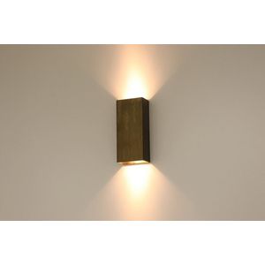 Masterlight - Wandlamp Metallico H 22 cm B 10 cm antiek brons - 2x Gu10 - SMART geschikt