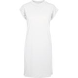 Super Oversized damesshirt 'Turtle Shoulder Dress' White - XS