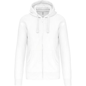 Kariban Hooded Sweater Met Rits K454 - White