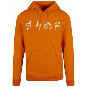 7311 - Hoodie - Gebarentaal; Wijn-Paradise Orange-M