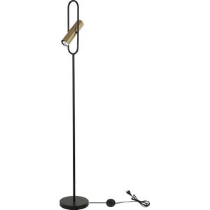 Chericoni Reggio Vloerlamp - 1 lichts - Ø22cm - GU10 - Zwart / Goud