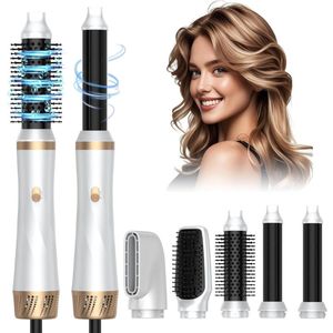 DailySupplies® Fohnborstel - Krulborstel - Krultang 5 in 1 - Wit en Goud