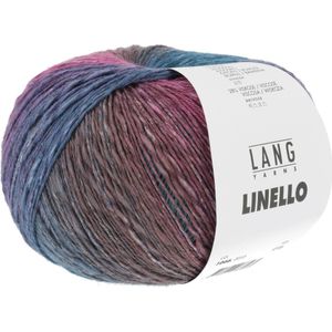 Lang Yarns Linello 100 gram nr 10 Blauw Roze