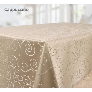 Tafelkleed met cirkelvormig ornamentpatroon, van damast, strijkvrij, rechthoekig 130 x 360 cm, kleur naar keuze