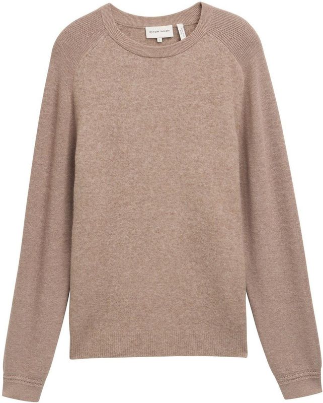 Tom Tailor - Gebreide Trui - Regular Fit - Soft-Touch - Mix van Materialen