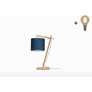 GOOD&MOJO Tafellamp Andes - Bamboe/Zwart - 30x18x46cm - Scandinavisch,Bohemian