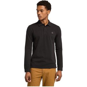 Timberland Millers River Pique Lange Mouw Poloshirt Zwart M Man