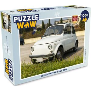 Puzzel Kleine Witte Fiat 500 - Legpuzzel - Puzzel 1000 stukjes volwassenen