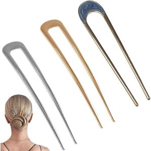 3 stuks Metalen Haarspelden voor Dik Haar U-vormige Haarklemmen U-vormige Franse Haarklemmen voor alle haartypes van vrouwen en meisjes - Haaraccessoires voor styling