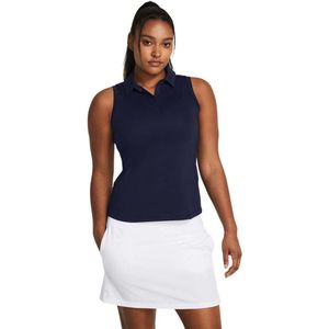 Under Armour Golf Playoff Mouwloze Poloshirt Voor Dames Blauw XS