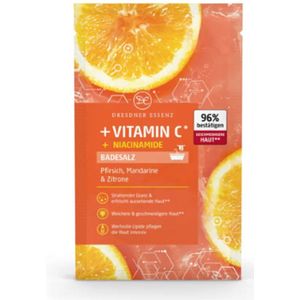 Badzout Vitamin C + Niacinamide - Dresdner Essenz | 1x 80g - Verkwikkend Badzout met Perzik, Mandarijn & Citroen