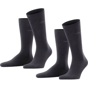 Esprit Basic Uni 2-Pack duurzaam organisch katoen multipack sokken heren zwart - Maat 47-50