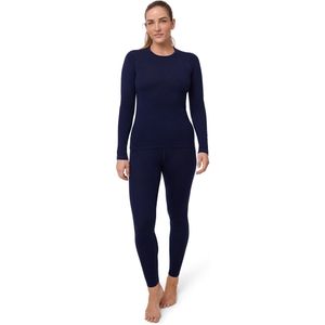 DANISH ENDURANCE Thermoset voor Dames - van Merino Wol - Ademend - Donker marineblauw - Maat XS