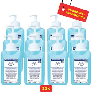 Hartmann Sterillium Pure Hand Gel met pompje - 12x 475 ml voordeelverpakking