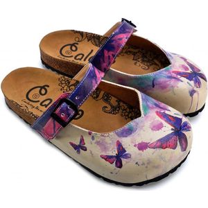 GOBY Clogs met Butterfly Ontwerp – Handgemaakt – Hoge Kwaliteit – Maat 40