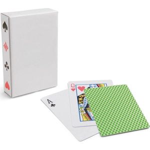2x Setjes van 54 speelkaarten groen - Kaartspellen - Speelkaarten - Pesten/pokeren - Engelstalige speelkaarten