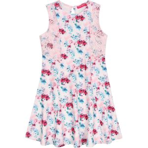Roze gebloemde jurk