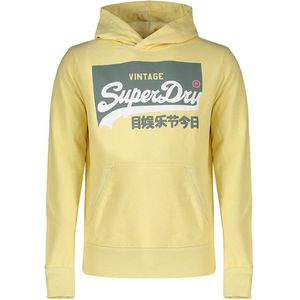 Superdry Vintage Logo Organic Pastel Capuchon Geel L Man