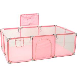 Velox Playpen Rechthoek - Speelbox - Ballenbak - 0 tot 6 jaar - Baby’s - Peuter/Kleuter - Spelen - 189x128x104 - Roze