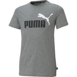 PUMA ESS+ 2 Col Logo Tee B FALSE T-shirt - Medium Gray Heather