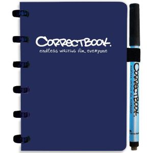 Whiteboard notitieblok / schrift  - Correctbook - A6 - Gelijnd - Blauw