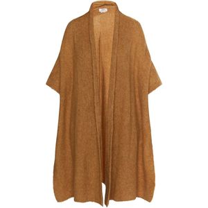 Usha - FESTIVAL - Gebreid Vest - Karamel - Losse Pasvorm