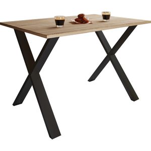 VCM Premium houten eettafel keukentafel eettafel Xona X zwart Premium houten eettafel keukentafel eettafel Xona X zwart