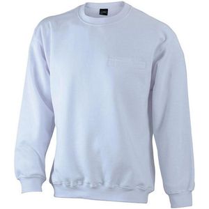 James and Nicholson Heren Ronde Zak Sweatshirt (Wit)