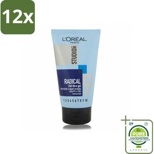 L'Oréal Studio Line Special FX Radical Gel 150 ml - Voordeelverpakking - 12 stuks - Haar gel - Extreme fixatie