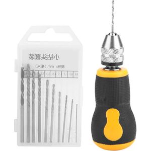 Micro Mini Handboormachine met 10 Spiraalboren voor Houtbewerking - 08-30 mm - DIY en Engineering Schelp .