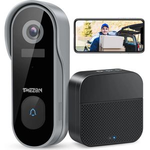 Draadloze Deurbel - Deurbellen Met Camera - Draadloze Deurbel Met Camera - Inclusief Batterijen - Zwart