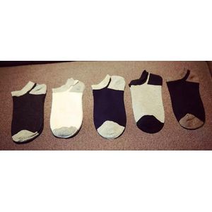 Jongenssokken - Herensokken - Damessokken - set van 5 paar - Enkelsokken - Multipack - Maat 36-41