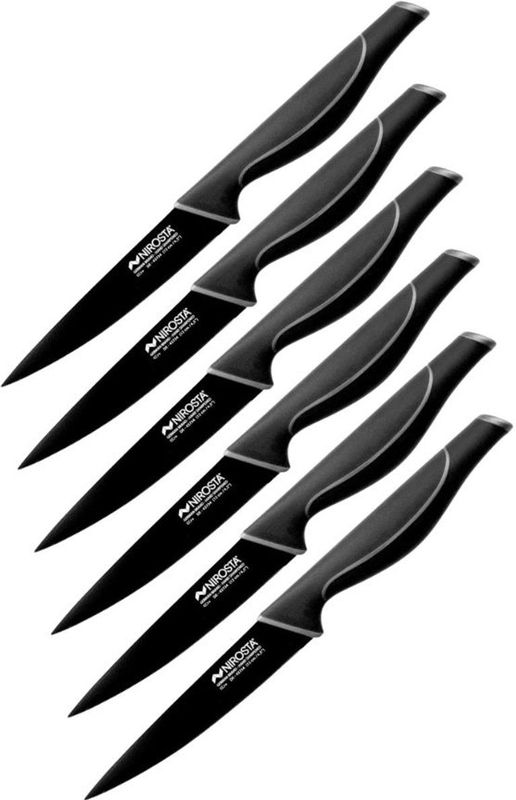 Nirosta - Black Edition - Schilmessenset - Zwart - 6-delig - 24 cm