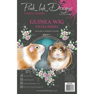 Pink Ink Designs Clear stamp - Guinea Wig - A5 - Set van 8