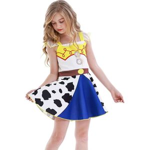 Joya Kids® Toy Story Jurk | Luxe Verkleedjurk | Prinsessenjurk Meisje | Verkleedkleren Meisje | Prinsessen Verkleedkleding | Carnavalskleding Kinderen | Roze | Maat 140